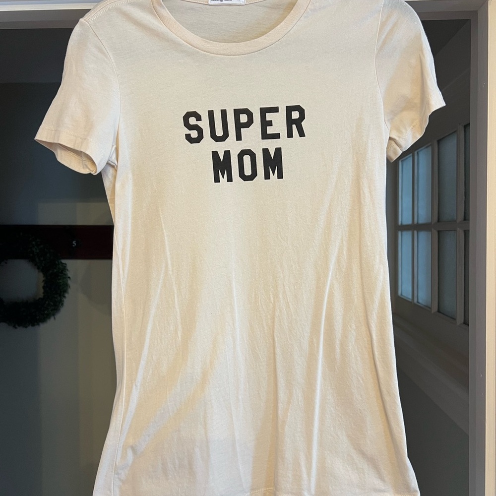 Super Mom White T-Shirt